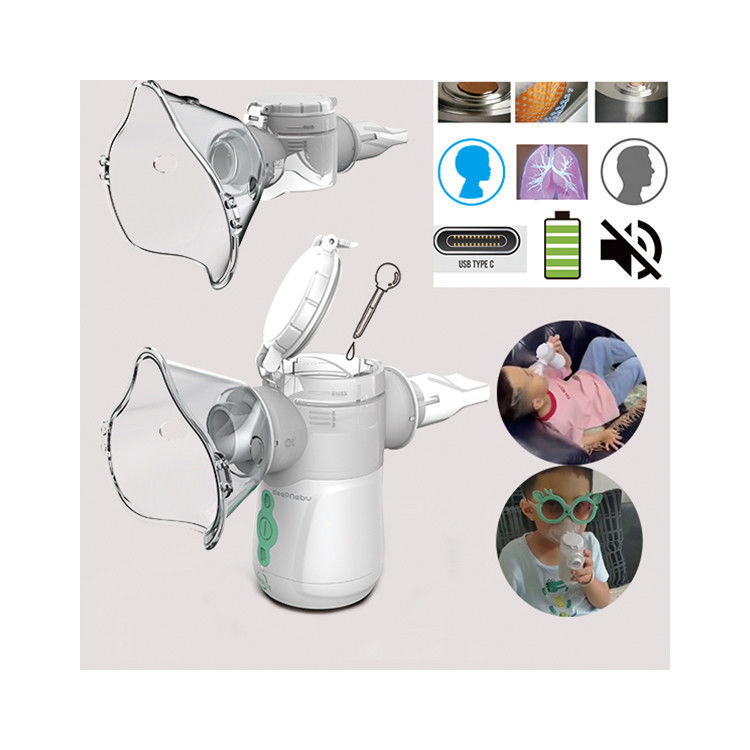 Home hottest Mute Portable mist Nebulizer Máy pin hen suyễn inhalator lưới Nebulizer cho trẻ em