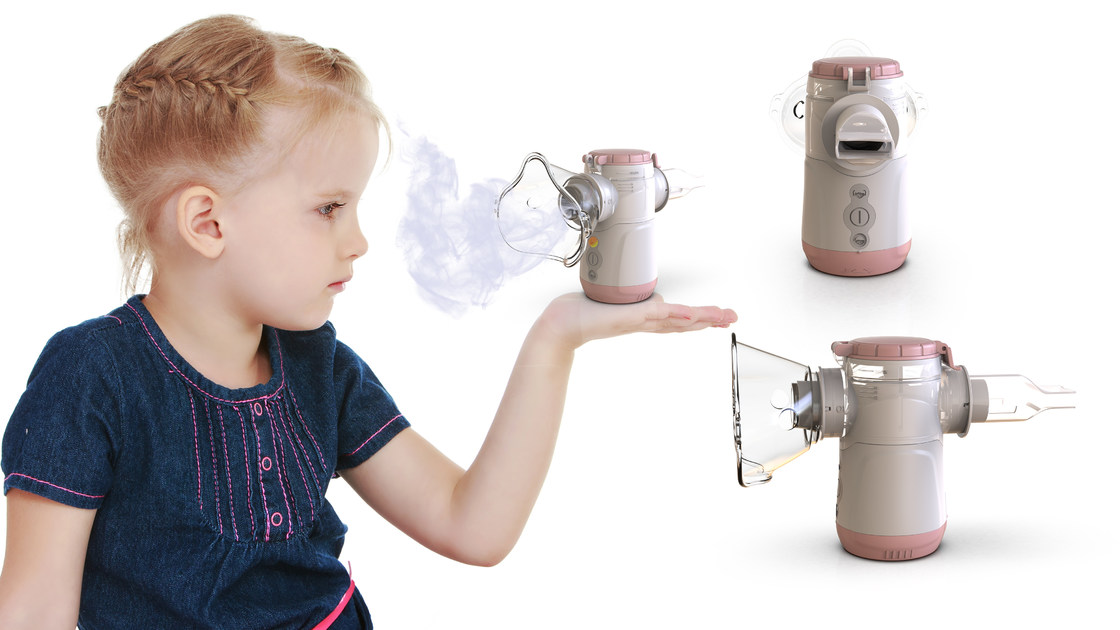 DC Power Type-c USB Mesh Inhaler Nebulizer 40dB Máy che miệng tiếng ồn thấp hơn