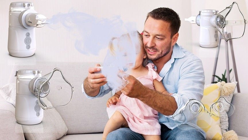 2.0-3.3μm Máy nén lưới điều chỉnh cho trẻ em và người lớn để cung cấp phổi nhắm mục tiêu