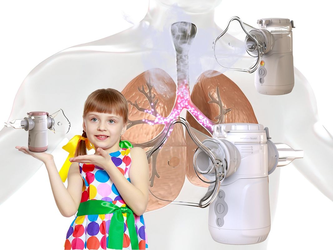 Vibrating Mesh Inhaler Tốc độ lớn sương mù dày đặc Không tắc nghẽn Tự động tắt / Chỉ số pin thấp