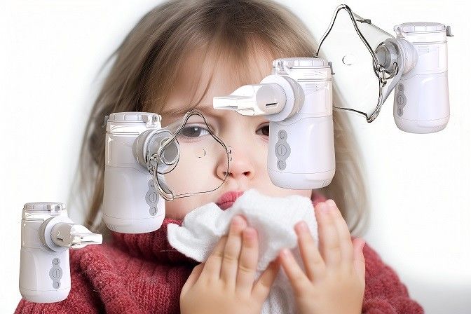 Vibrating Mesh Inhaler Tốc độ lớn sương mù dày đặc Không tắc nghẽn Tự động tắt / Chỉ số pin thấp