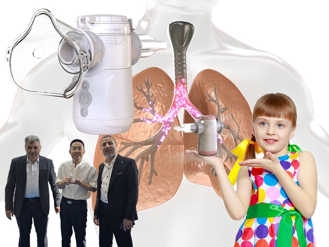 1-4.7μm kích thước hạt mịn Vibrating Mesh Inhaler Aerosol Delivery cho trẻ em hoặc người lớn