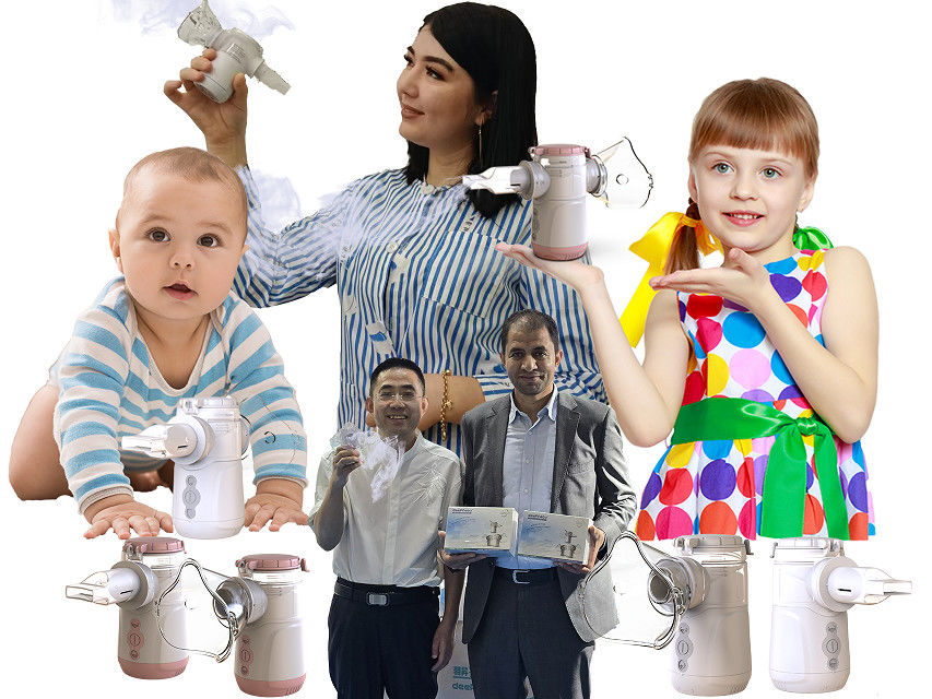 Vibration Mesh Inhaler DC hoặc USB Power Medical Kids và Adult Inhalation 1-3μm