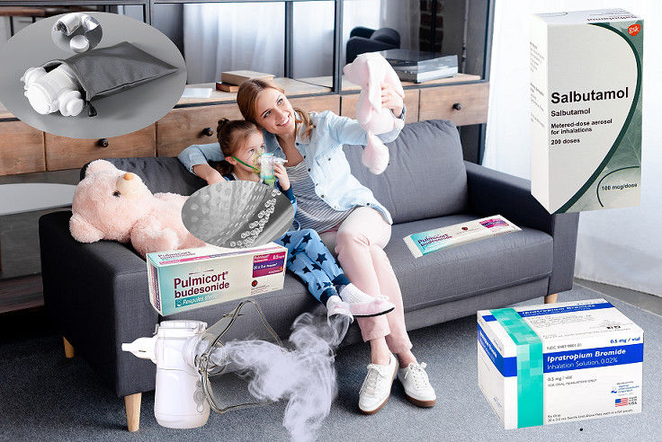 Vibration Mesh Inhaler DC hoặc USB Power Medical Kids và Adult Inhalation 1-3μm